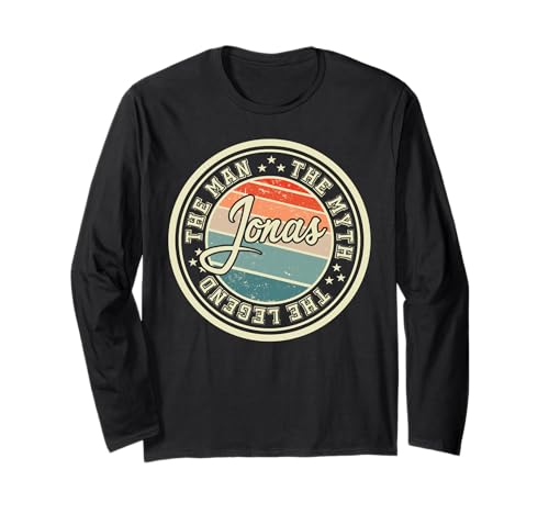 The Man The Myth The Legend Jonas lustiger Spruch Vorname Langarmshirt The Man The Myth The Legend Jonas lustiger Spruch Vorname Langarmshirt von Herren Jungen Männer Jonas Name Geschenkidee
