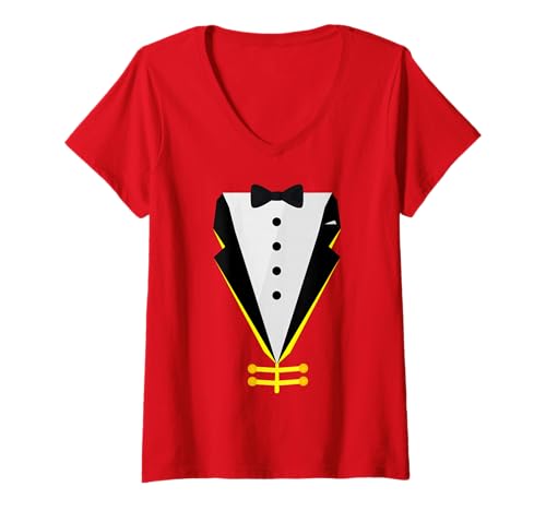 Damen Zirkusdirektor Kostüm Lustige Fasching Kostüme Damen Herren T-Shirt mit V-Ausschnitt Damen Zirkusdirektor Kostüm Lustige Fasching Kostüme Damen Herren T-Shirt mit V-Ausschnitt von Herren & Damen Zirkus Fasching Kostüm Co.