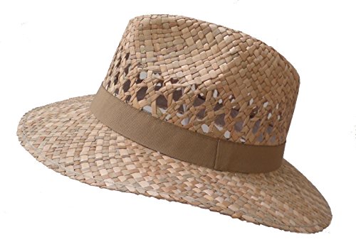 Herrenhüte Naturstrohhut gerade Krempe Urlaub Garten Straßenhut Fedora Strohhüte (59) von Herrenhüte
