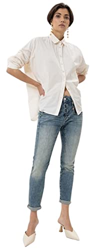 Herrlicher, Shyra Cropped Jeans aus Bio-Baumwolle mit hohem Bund Größe 26, Farbe Zenith New von Herrlicher
