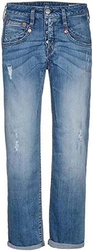 Herrlicher, Shyra Jeans aus Bio-Baumwolle im Destroy Look Größe 26, Farbe Faded Blue Destroy von Herrlicher