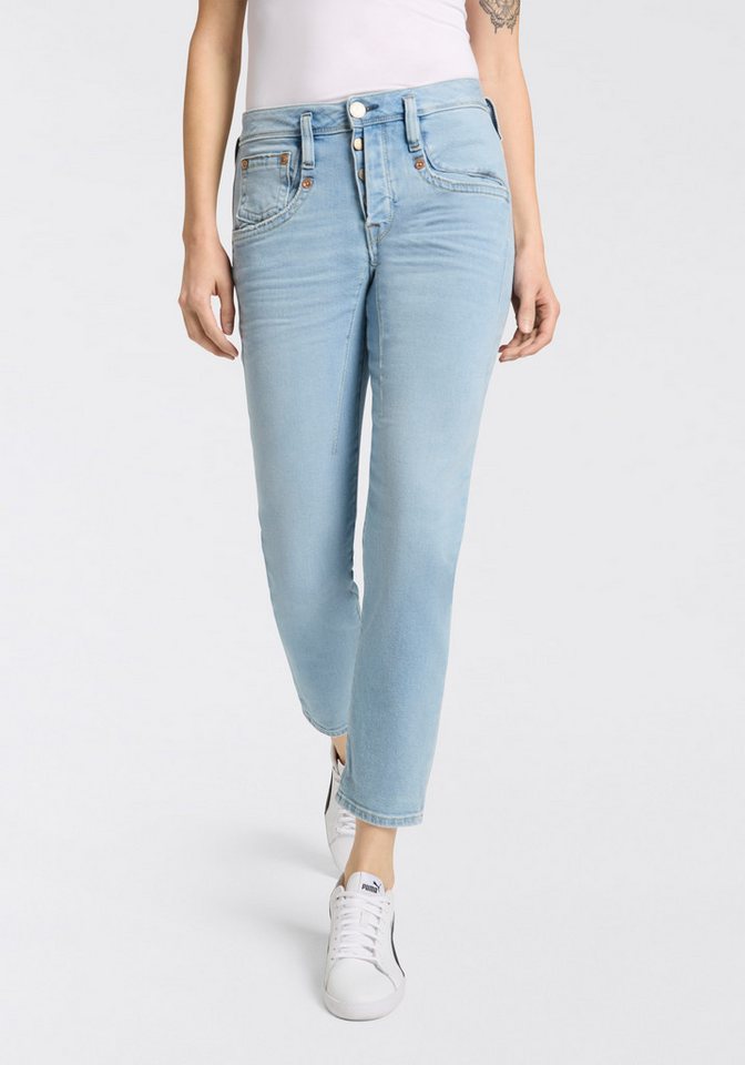 Herrlicher 7/8-Jeans Shyra Cropped Denim Comfort mit halb verdeckter Knopfleiste von Herrlicher