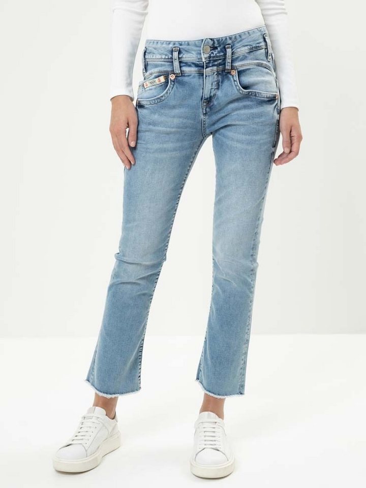 Herrlicher Bootcut-Jeans Pearl Boot Cropped 5818 RD100 Cropped Länge mit Spitzbund von Herrlicher