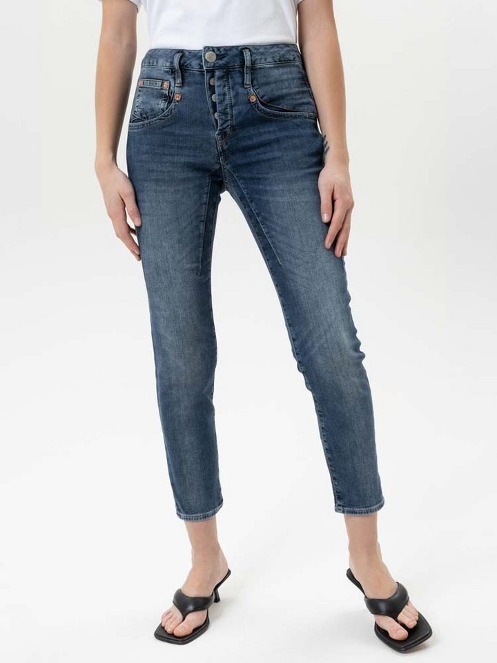 Herrlicher Boyfriend-Jeans Shyra Cropped Jogg Denim 5318 D9648 Weiche Sweat Denim Qualität von Herrlicher