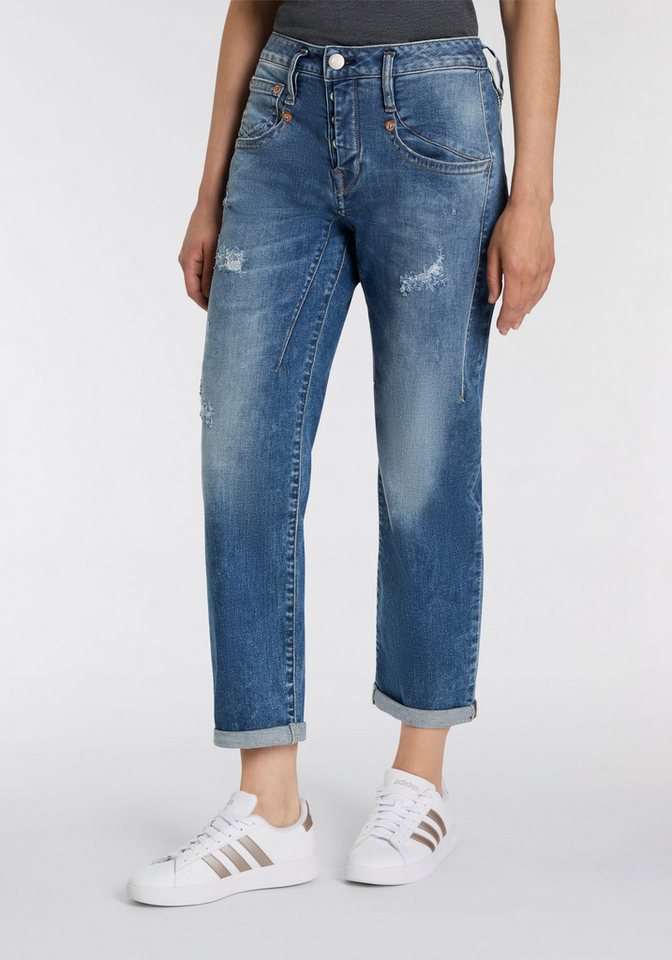 Herrlicher Boyfriend-Jeans Shyra Tap Denim mit halbverdeckter Knopfleiste von Herrlicher