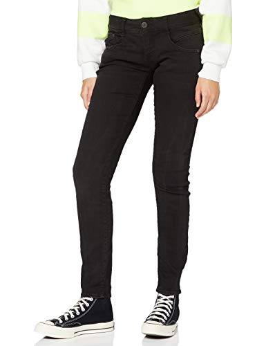 Herrlicher Damen Gila Slim Jeans, Schwarz (Tempest 671), W25/L32 von Herrlicher