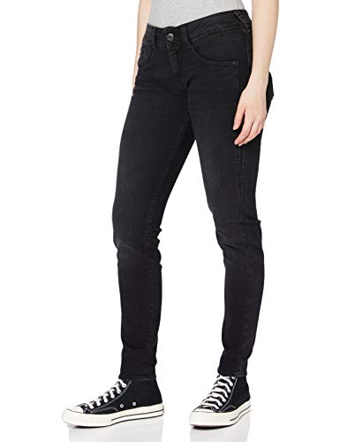 Herrlicher Damen Gila Slim Jeans, black dull 856, W24/L32 von Herrlicher