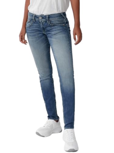 Herrlicher Damen Gila Slim Organic Denim Jeans, Blue sea L30, W30/L30 von Herrlicher
