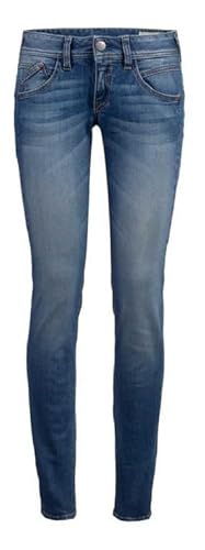 Herrlicher Damen Gila Slim Organic Denim Jeans, Blue sea L32, W30/L32 von Herrlicher