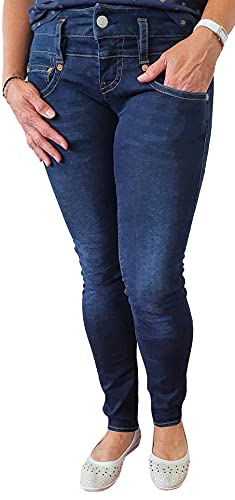 Herrlicher Damen Gila Slim Reused Denim Jeans, Dull L30, W28/L30 von Herrlicher