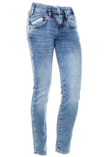 Herrlicher Damen Jeans Pearl Slim (DE/NL/SE/PL, Bundweite & Schrittlänge, 25, 30, 682 Medium Aged) von Herrlicher