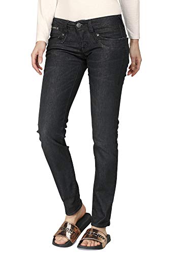 Herrlicher Damen Jeans Piper Slim (Schwarz (Raven Black 622), 26W / 30L) von Herrlicher