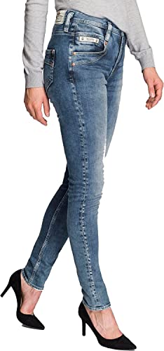 Herrlicher Damen Jeans Radina Slim 5302 D6770 (as3, Waist_Inseam, Numeric_26, Numeric_30, 868 Bamiyan Blue) von Herrlicher