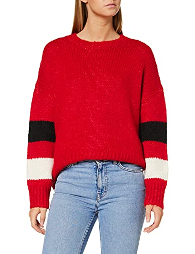 Herrlicher Damen Karina Fleece Wool Pullover, Mehrfarbig (Red 13), 38 (Herstellergröße: M) von Herrlicher