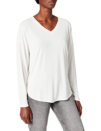 Herrlicher Damen Lilina Longsleeve Micromodal T-Shirt, Chalk 132, XS von Herrlicher