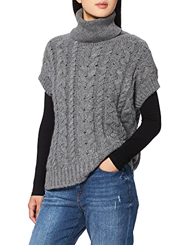Herrlicher Damen Nikita Vest Structured Wool Pullunder, Grey Melange 365, M von Herrlicher