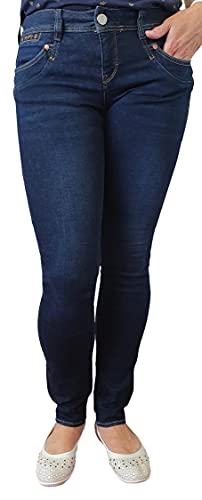 Herrlicher Damen Piper Slim Reused Denim Jeans, Dull L32, W28/L32 von Herrlicher