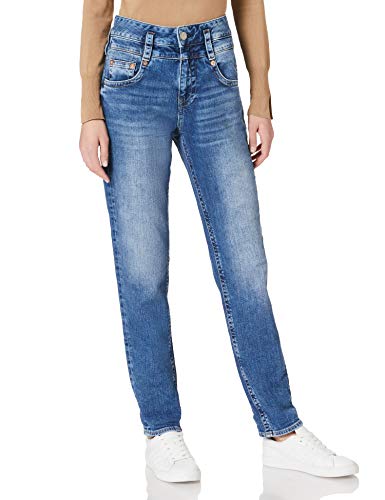 Herrlicher Damen Pitch HI Conic Recycled Denim Jeans, Retro Marvel 869, W25/L32 von Herrlicher