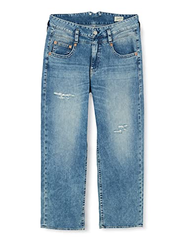 Herrlicher Damen Pitch HI Tap Cashmere Touch Denim Freizeithose, Ocean Destroy 872, 26 von Herrlicher