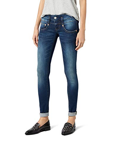 Herrlicher Damen Pitch Slim Denim Powerstretch Jeans, Blau (Clean 051), W26/L32 (Herstellergröße: 26) von Herrlicher