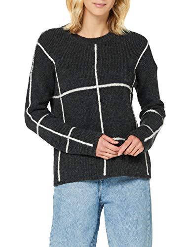 Herrlicher Damen Regina Structured Pullover, Dark Grey Melange 413, XS von Herrlicher