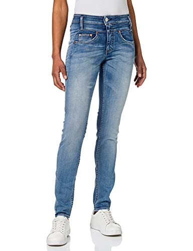 Herrlicher Damen Sharp Slim Organic Denim Jeans, Faded Blue 666, W25/L30 von Herrlicher