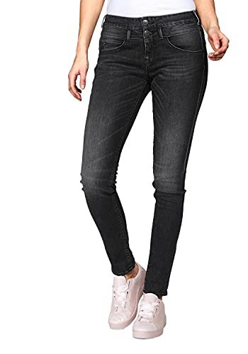 Herrlicher Damen Slim Jeans Baby (Schwarz (Tribute 636), 28W / 32L) von Herrlicher