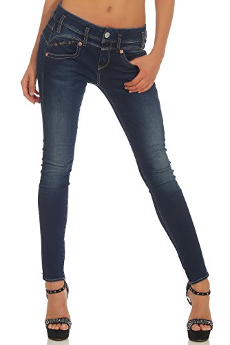 Herrlicher Damen Slim Slim Jeans Pearl Slim, Blau (Clean 051), 24W/ 32L (Herstellergröße: 24W/ 32L) von Herrlicher