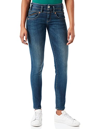 Herrlicher Damen Slim Slim Jeans Pearl Slim, Blau (Deep Water 831), 27W / 32L (Herstellergröße: 27W / 32L) von Herrlicher