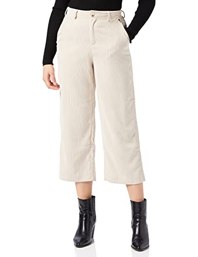 Herrlicher Damen Starlight Poly Cord Hose, Beige (Offwhite 61), W34 (Herstellergröße: 25) von Herrlicher