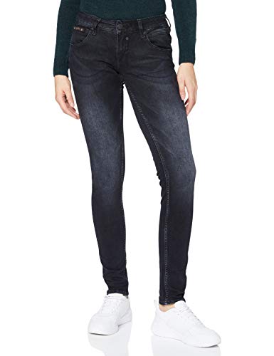 Herrlicher Damen Touch Slim Reused Denim Black Jeans, Crow 863, W25/L30 von Herrlicher