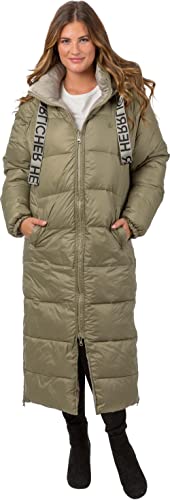 Herrlicher Damen Wende-Wintermantel Tola, olive L (XL) von Herrlicher