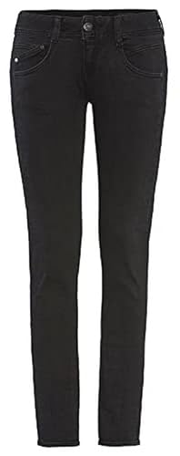Herrlicher Gila Slim Reused Denim Black Jeans (26W/32L, Tempest) von Herrlicher