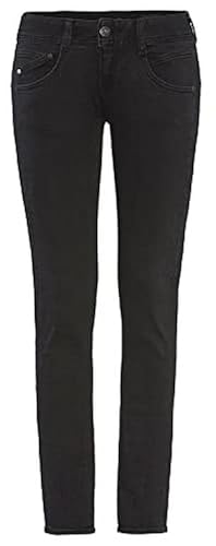 Herrlicher Gila Slim Reused Denim Black Jeans (28W/32L, Tempest) von Herrlicher