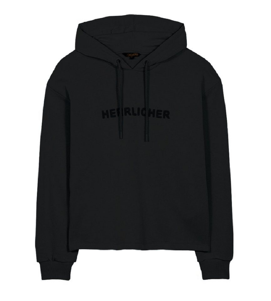 Herrlicher Kapuzensweatjacke Haven Sweat Peached Kapuze mit Kordel Herrlicher“ Frottee Logoprint von Herrlicher