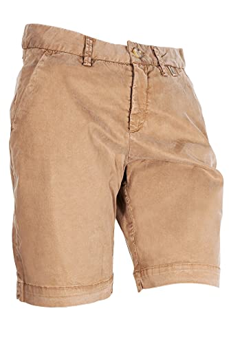 Herrlicher Lovely Shorts Chino Bermuda Kurze Hose Damen Straight Fit Stretch, Farbe:braun, Hosengrößen:W26 von Herrlicher