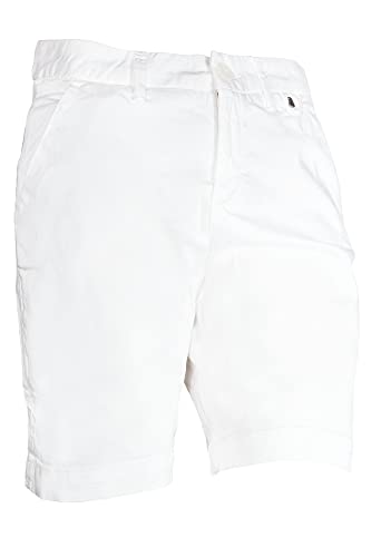 Herrlicher Lovely Shorts Chino Bermuda Kurze Hose Damen Straight Fit Stretch, Farbe:weiß, Hosengrößen:W27 von Herrlicher