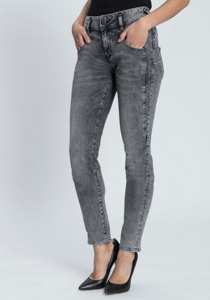Herrlicher Slim-fit-Jeans COSY SLIM Shaping-Wirkung durch eingearbeiteten Keileinsatz von Herrlicher