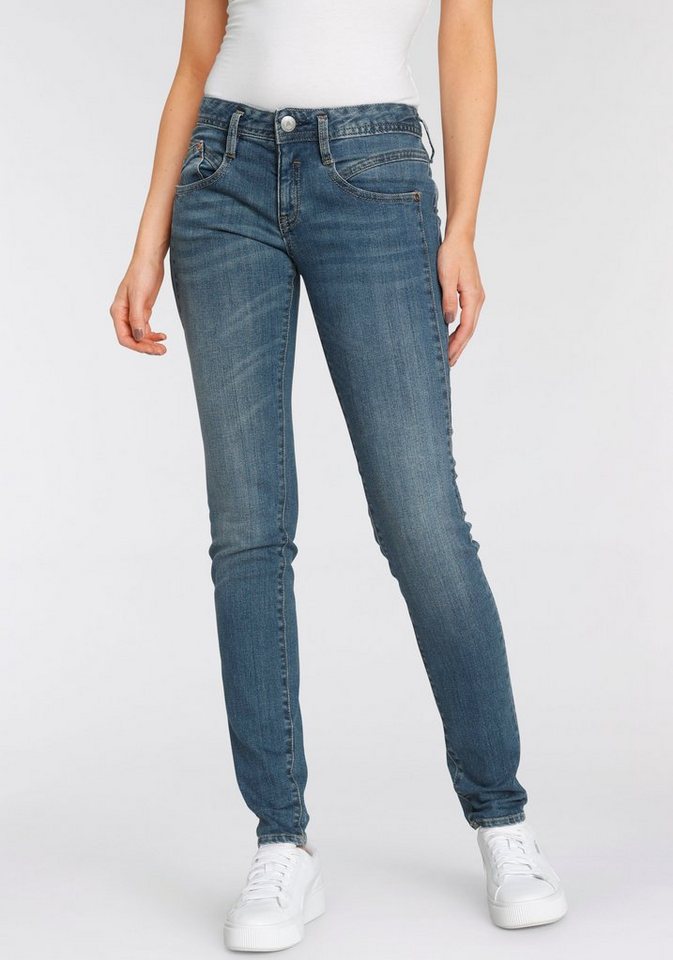 Herrlicher Slim-fit-Jeans GINA RECYCLED DENIM mit seitlichem Keileinsatz von Herrlicher