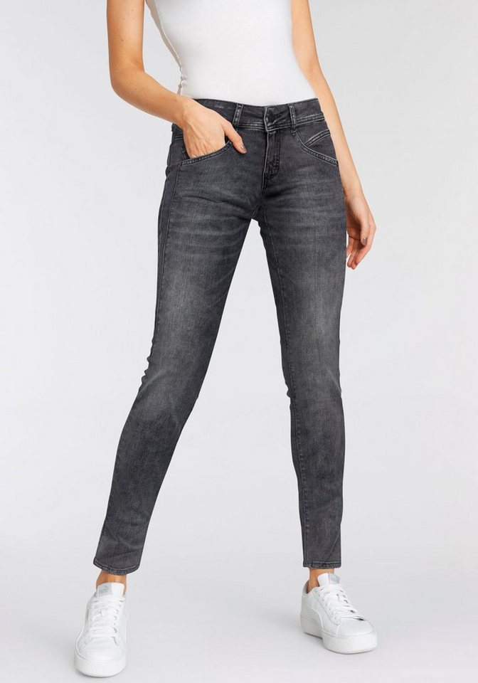 Herrlicher Slim-fit-Jeans GINA RECYCLED DENIM mit seitlichem Keileinsatz von Herrlicher