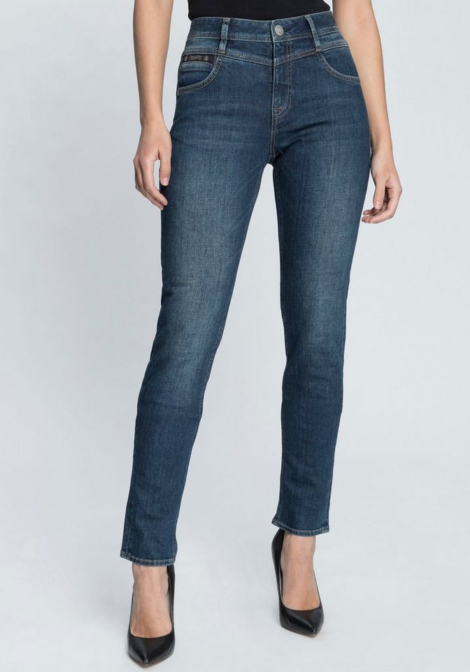 Herrlicher Slim-fit-Jeans PEPPY SLIM RECYCLED DENIM Normal Waist Recycled Polyester von Herrlicher