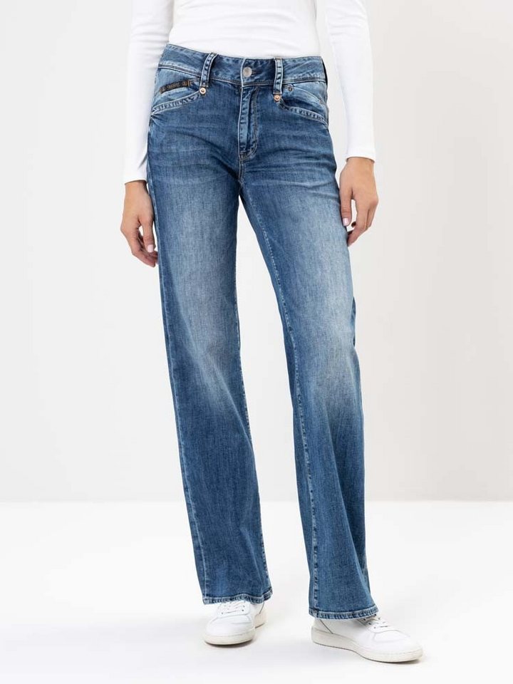 Herrlicher Straight-Jeans Prime New Recycled Denim Light Keileinsatz für Shaping Effekt am Po von Herrlicher