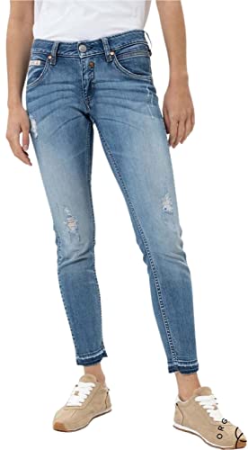 Herrlicher Touch Cropped Jeans AUS Bio-Baumwolle (as3, Numeric, Numeric_32, Regular, Regular, Faded Blue Destroy) von Herrlicher