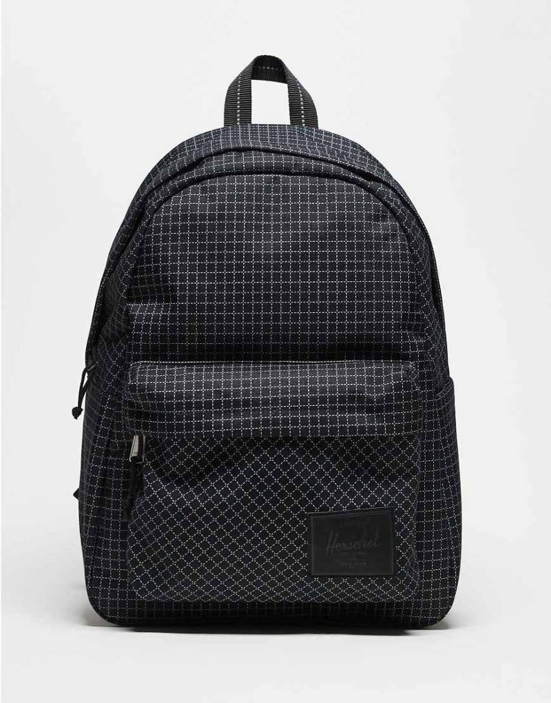 Herschel Supply Co - Classic - Rucksack in Schwarz mit hellem Gittermuster von Herschel Supply Co