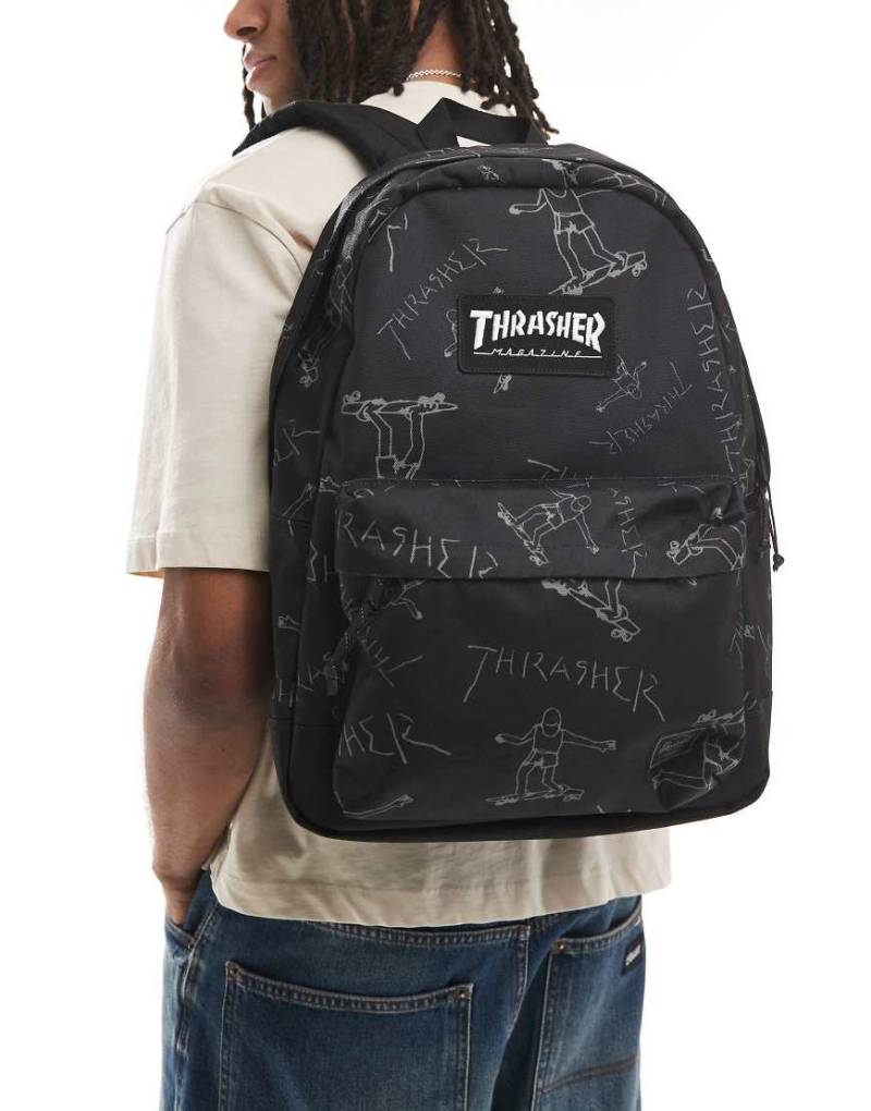 Herschel x Thrasher - Klassischer Rucksack mit Rückenprint-Schwarz von Herschel Supply Co