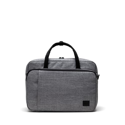Herschel Businesstasche mit Laptopfach Gibson Messenger Bag Tech 18 L Raven Crosshatch grau von Herschel