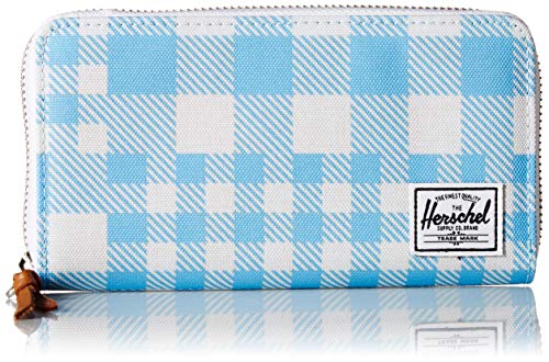 Herschel Damen Thomas RFID Geldbörse mit Reißverschluss, Gingham-Alaskan-Blau, Einheitsgröße von Herschel