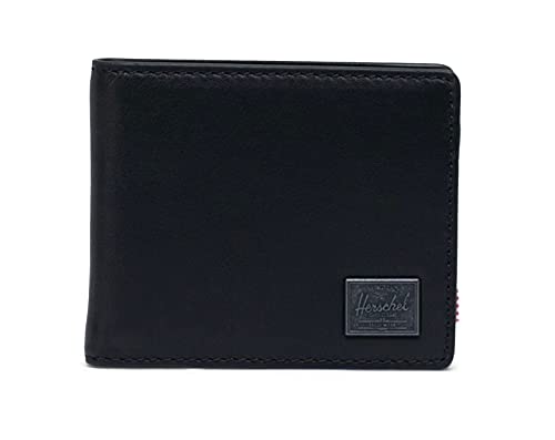 Herschel Hank Leather RFID Wallet 10850-00001, Womens,Boy,Girl,Mens Wallet, Black, One Size EU von Herschel