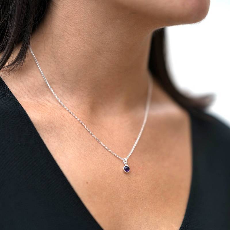 Februar Birthstone Amethyst Halskette Februar Birthstone Amethyst Halskette von HerseyAndSon