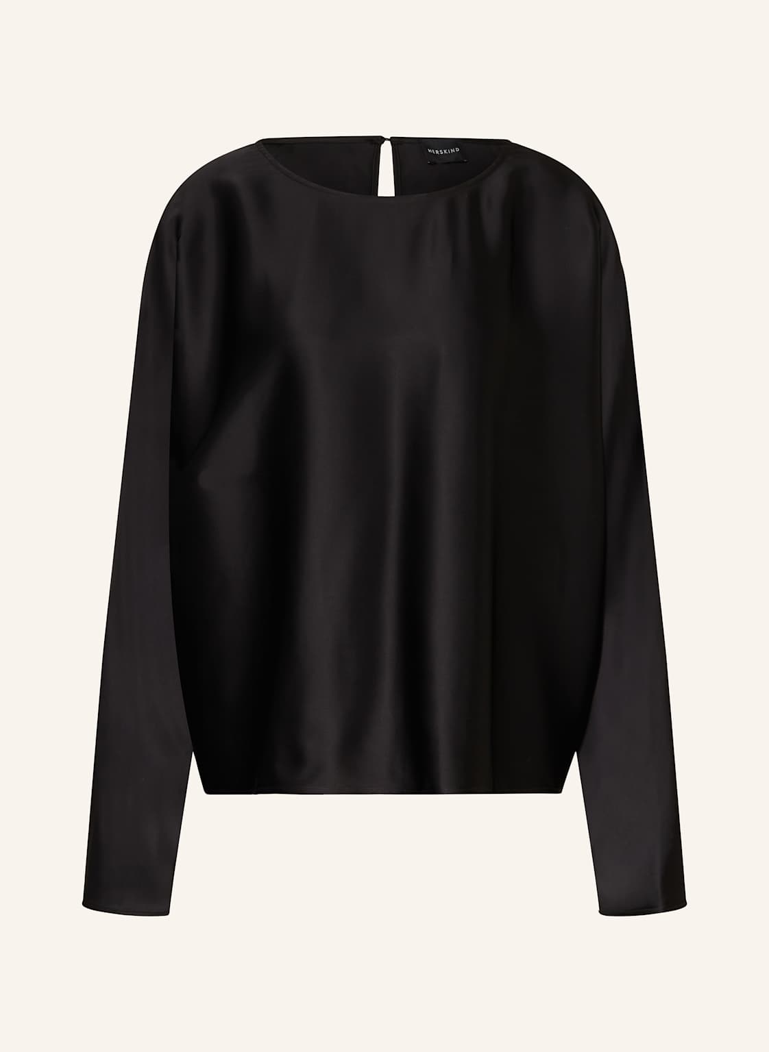 Herskind Blusenshirt Candy Aus Satin schwarz von Herskind